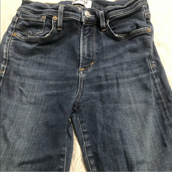 Agolde Sophie High Rise Skinny Crop Jeans Med Wash - Picture 6 of 14
